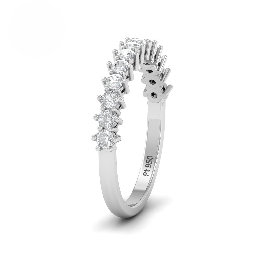 Scarlett Round Cut Diamond Wedding Band