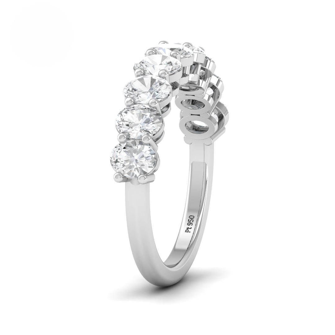 Camille Oval cut wedding band 2.00 Ct