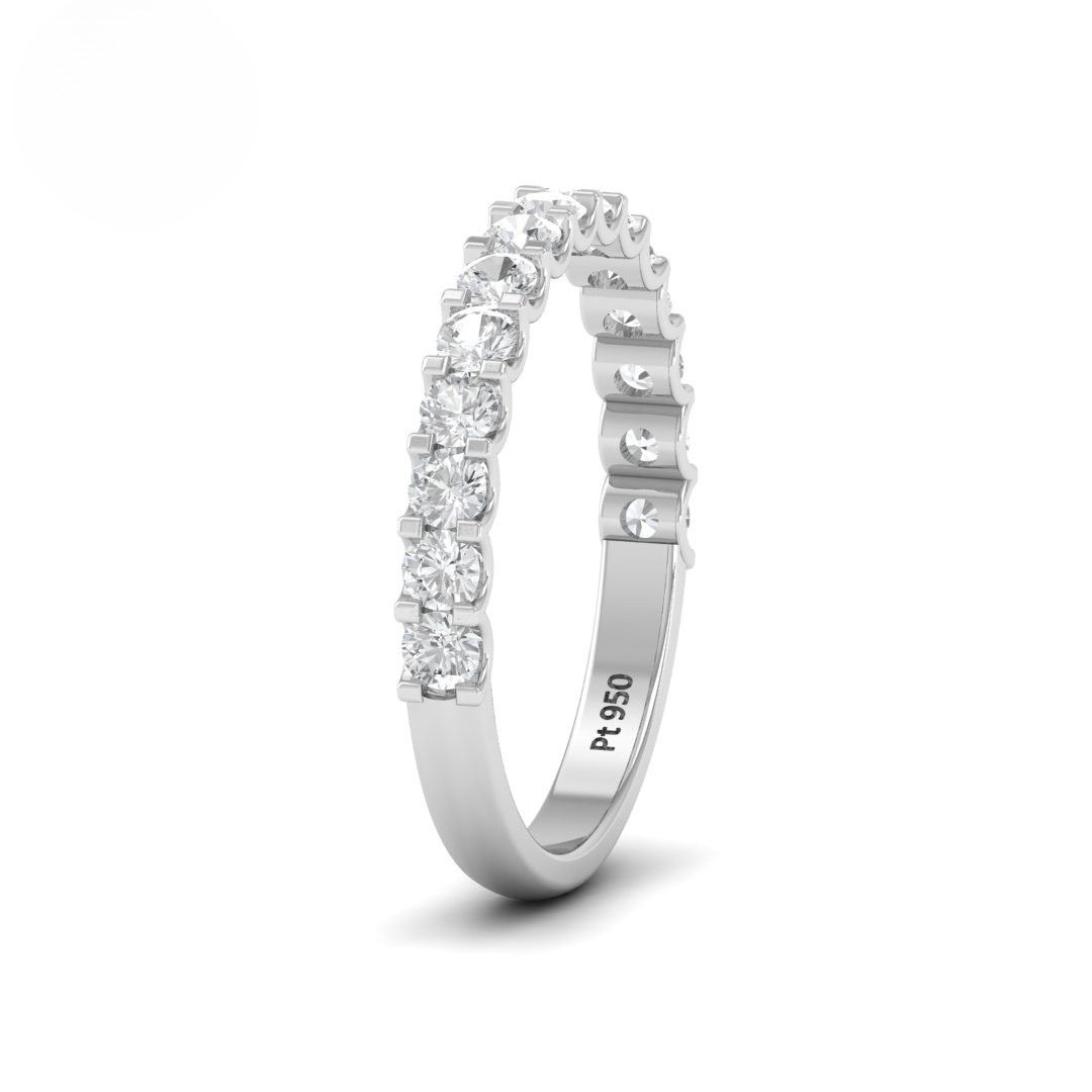 Yvette Round Cut Diamond Wedding Band