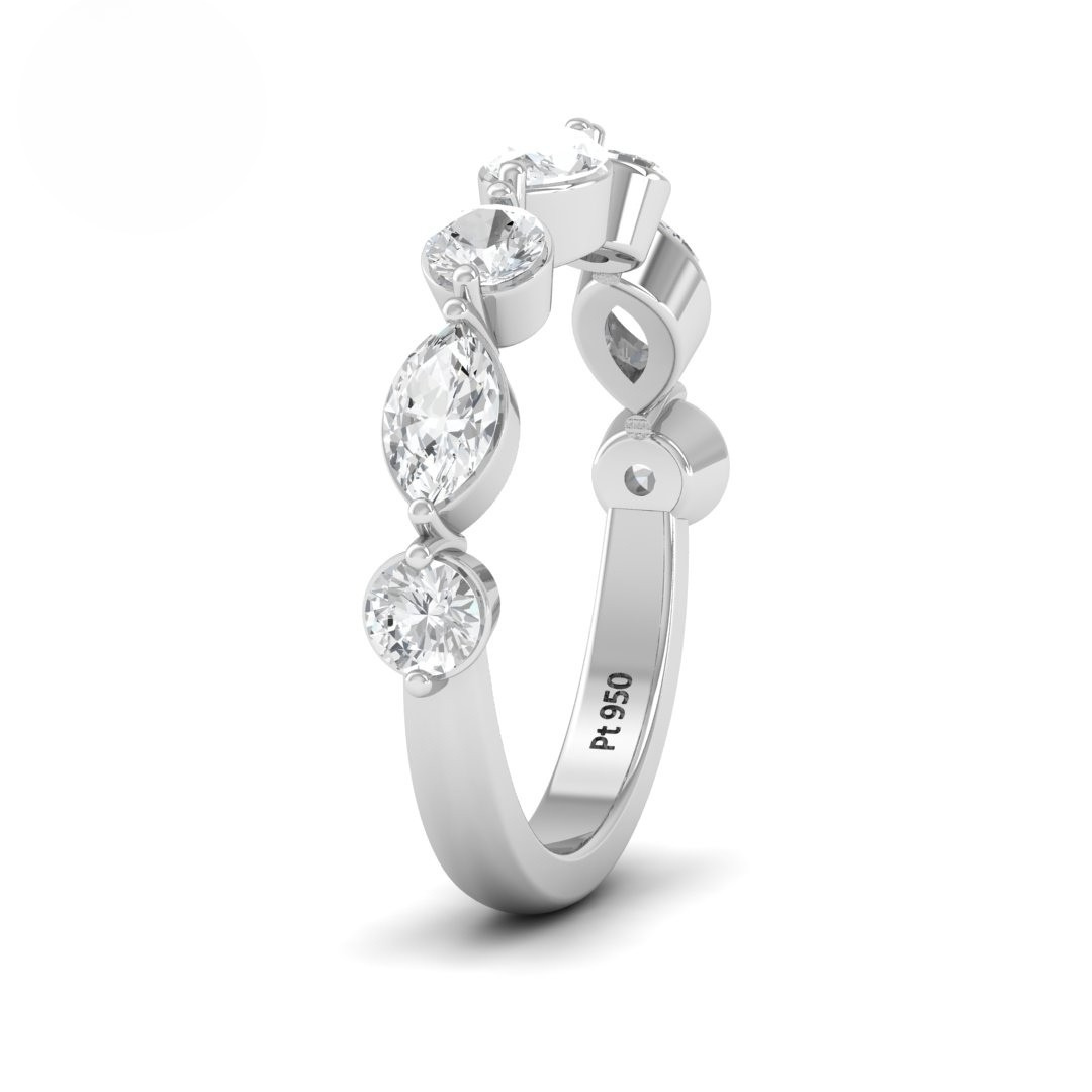 Nebula 2 stone Diamond Wedding Band