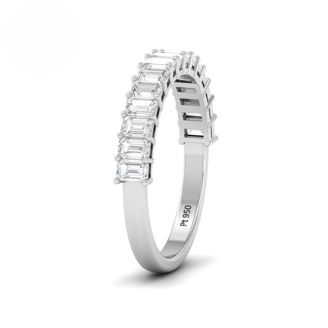 Eve Emerald cut wedding band 1.50 Ct