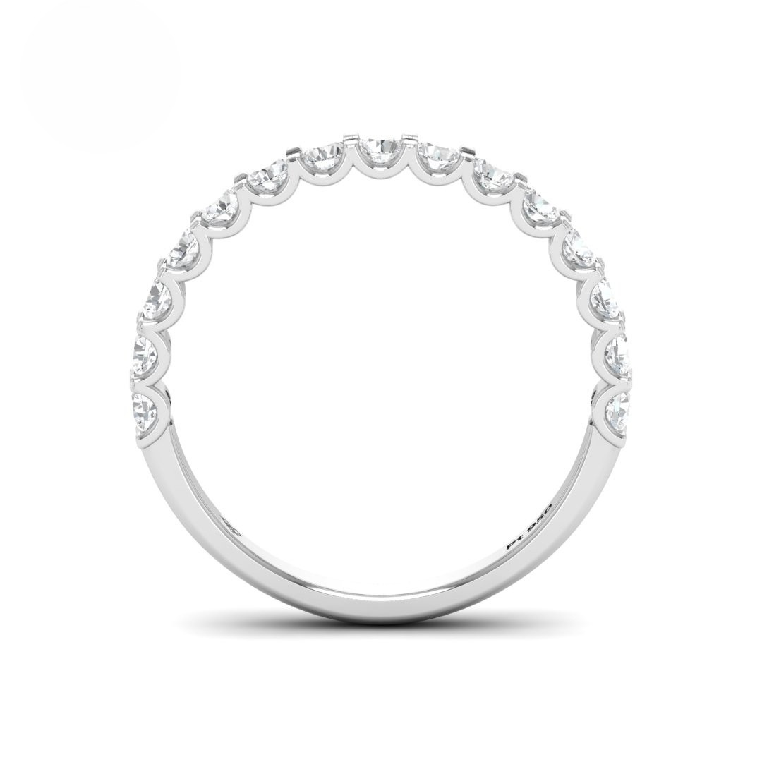 Yvette Round Cut Diamond Wedding Band