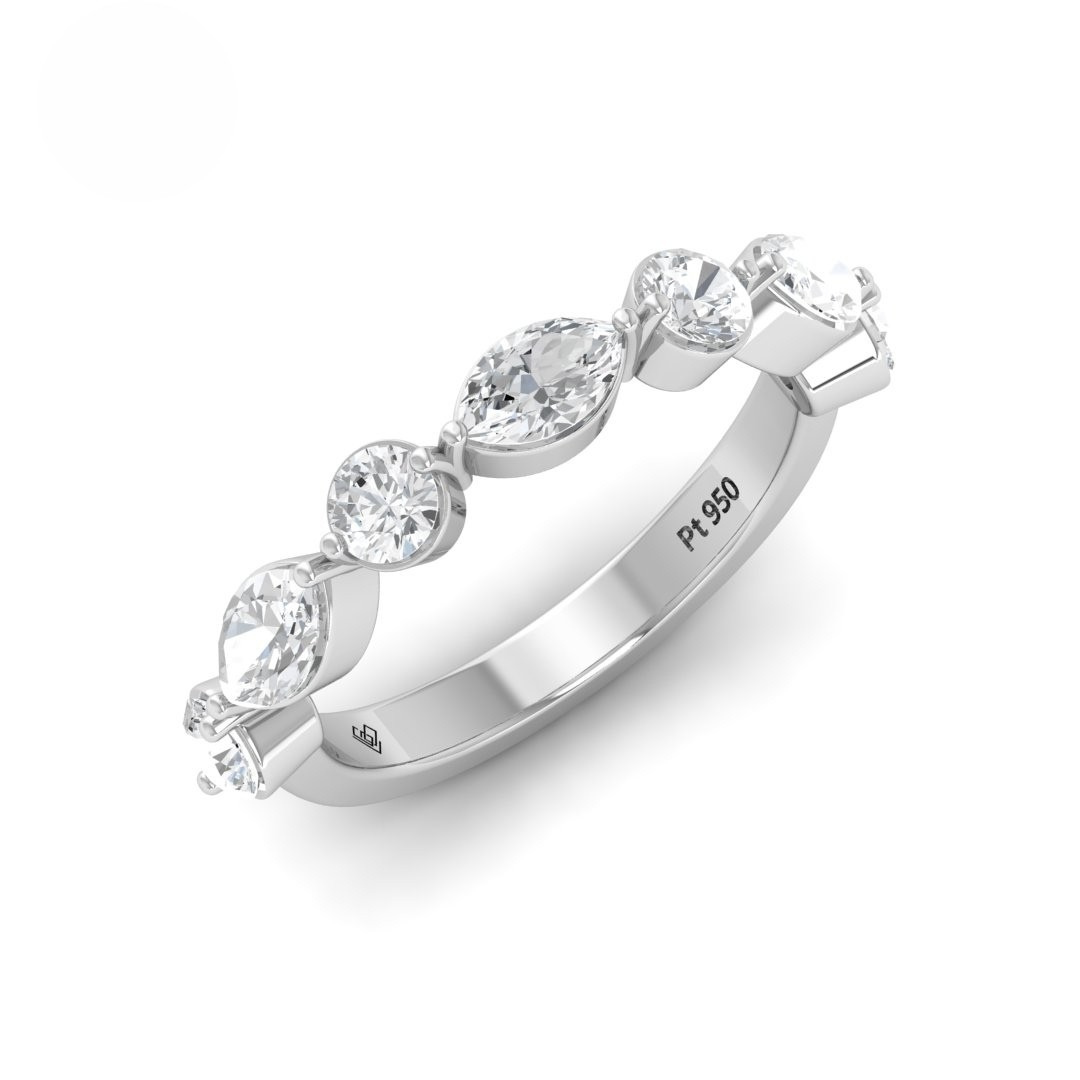Nebula 2 stone Diamond Wedding Band