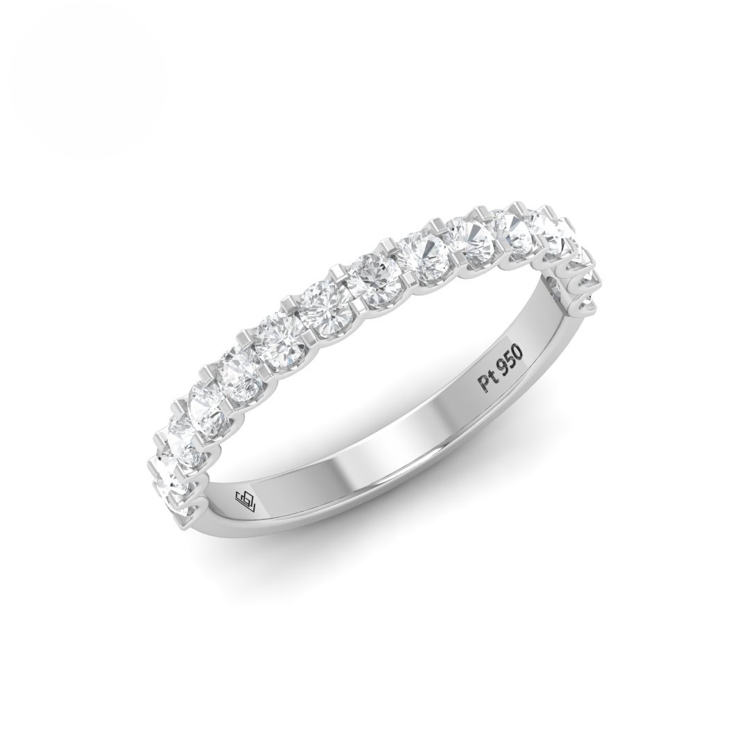 Yvette Round Cut Diamond Wedding Band