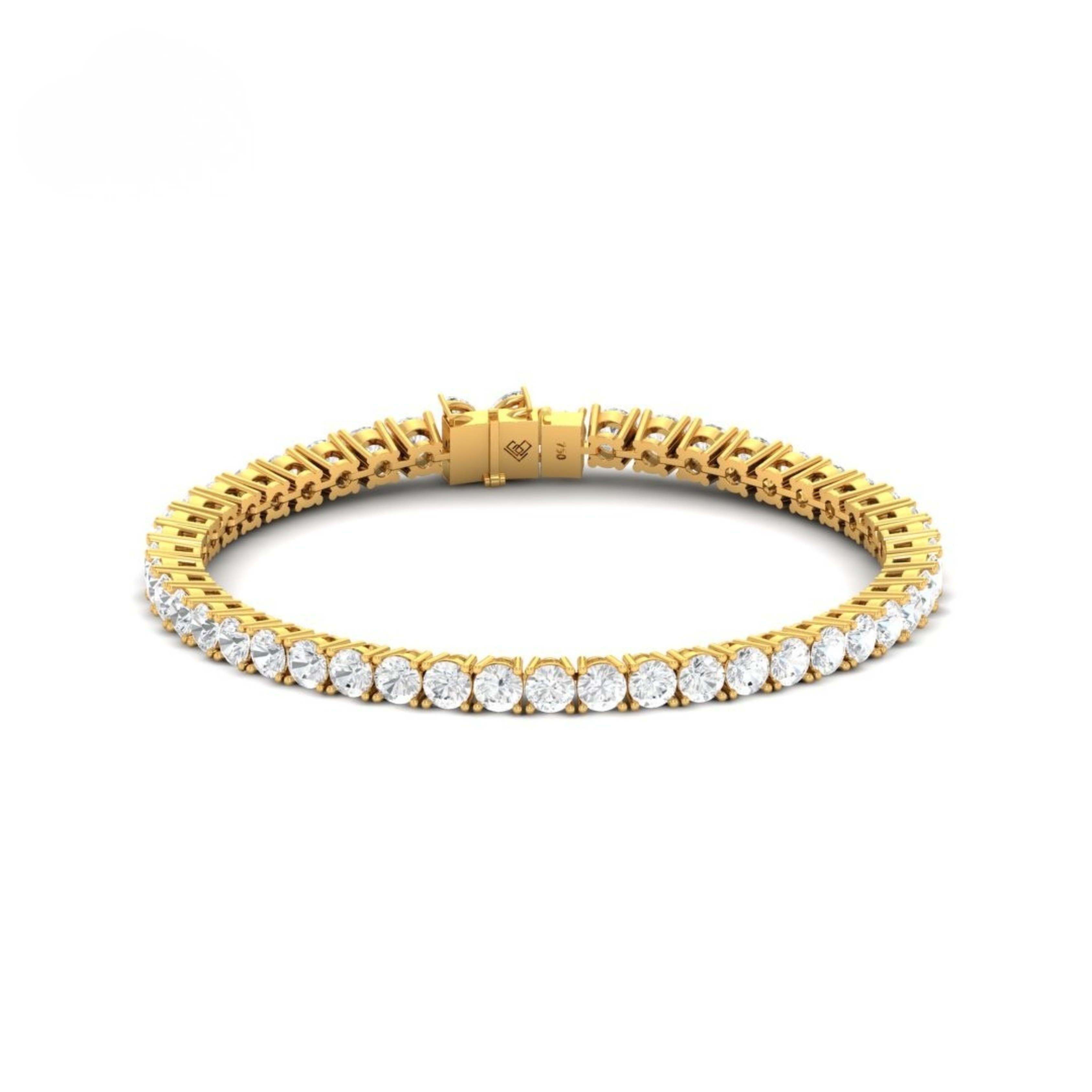 Love Grown Diamonds 8.00ct diamond bracelet in gold with D/E color VS clarity diamonds