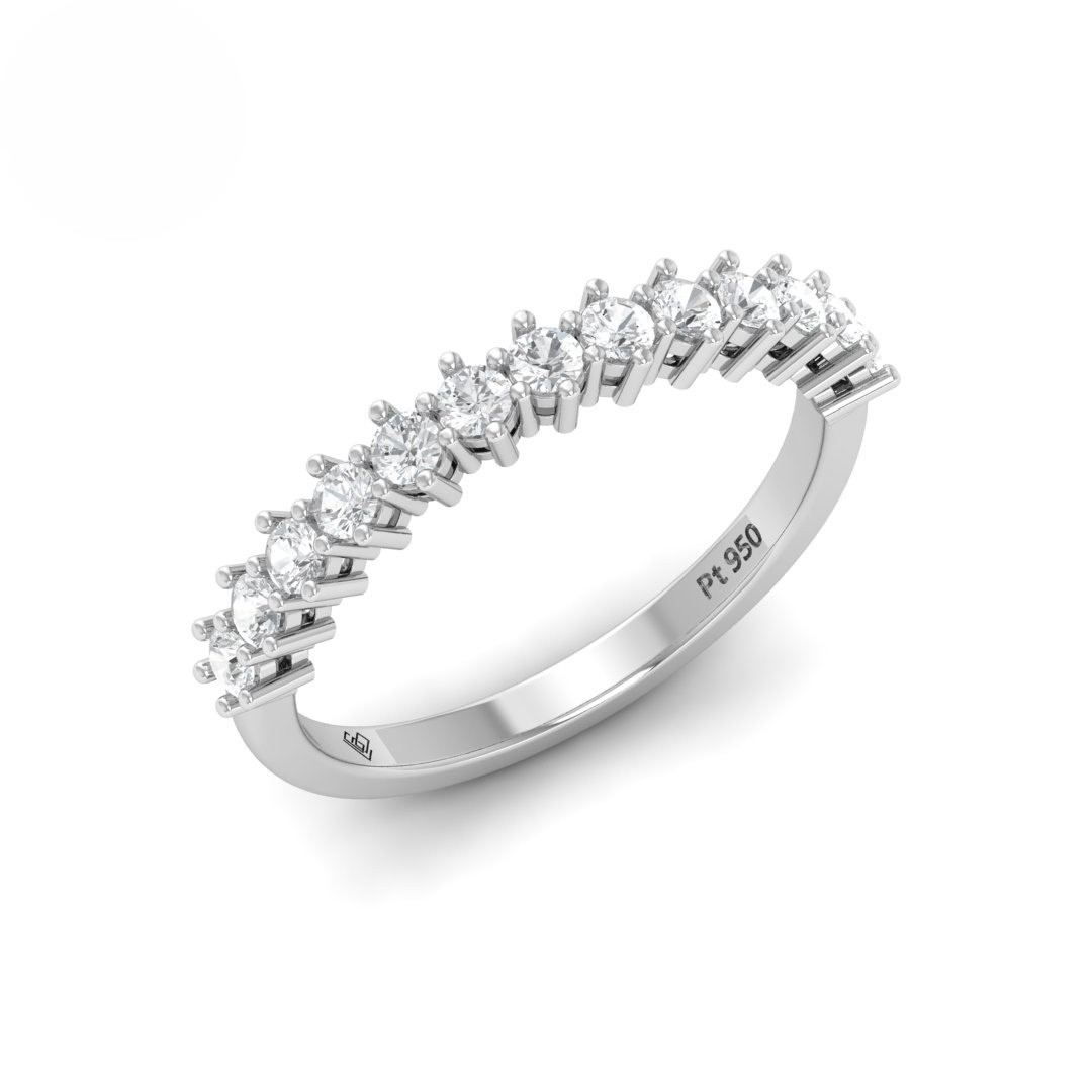 Scarlett Round Cut Diamond Wedding Band