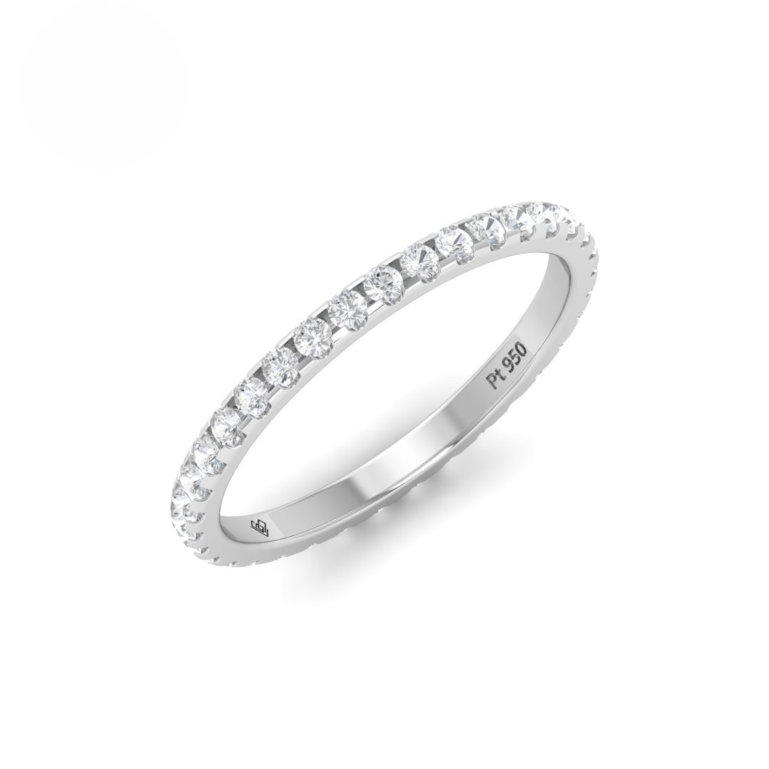 Cara Round Cut Wedding Band 0.50 Ct