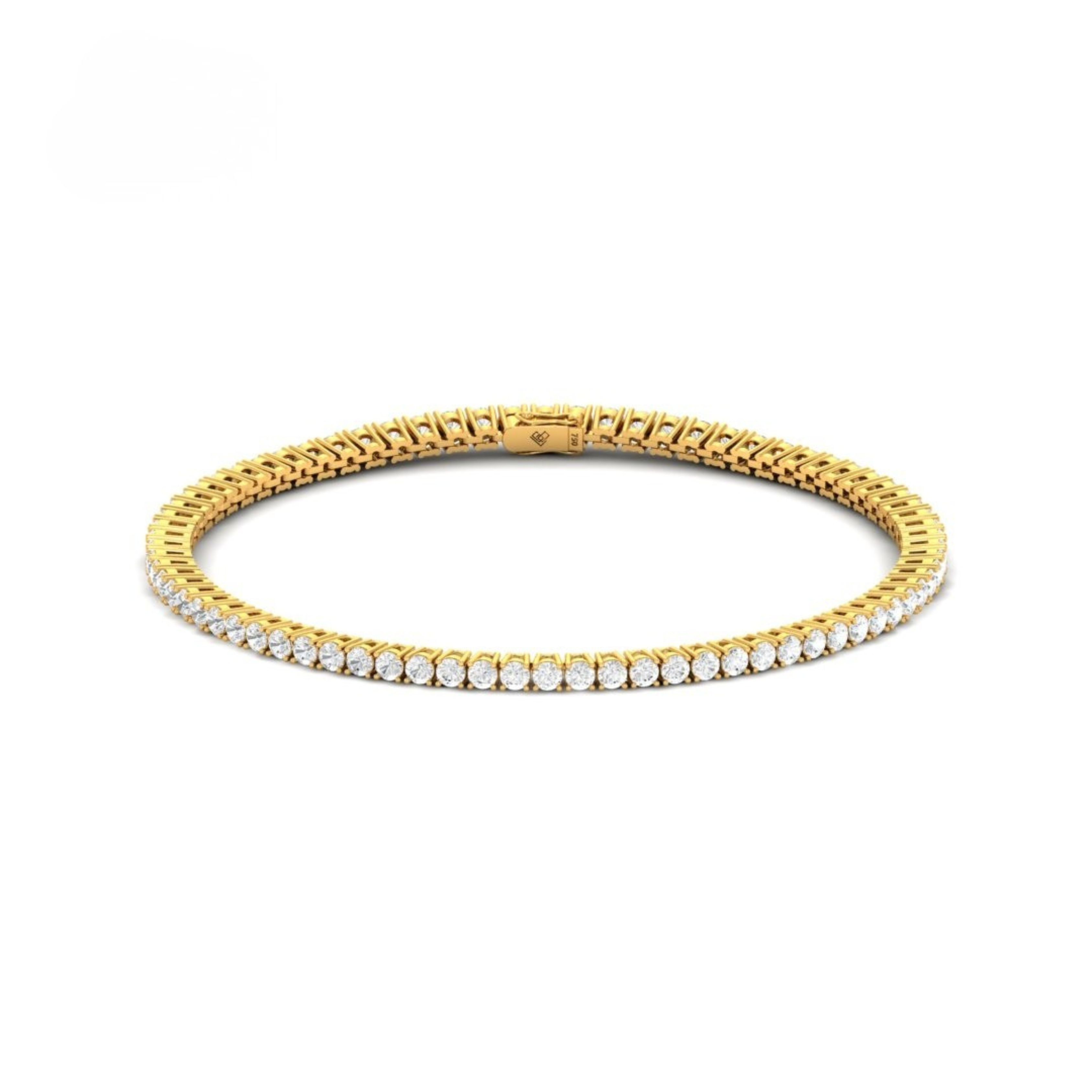 Love Grown Diamonds 3.00ct diamond bracelet with D/E color VS clarity diamonds in gold setting