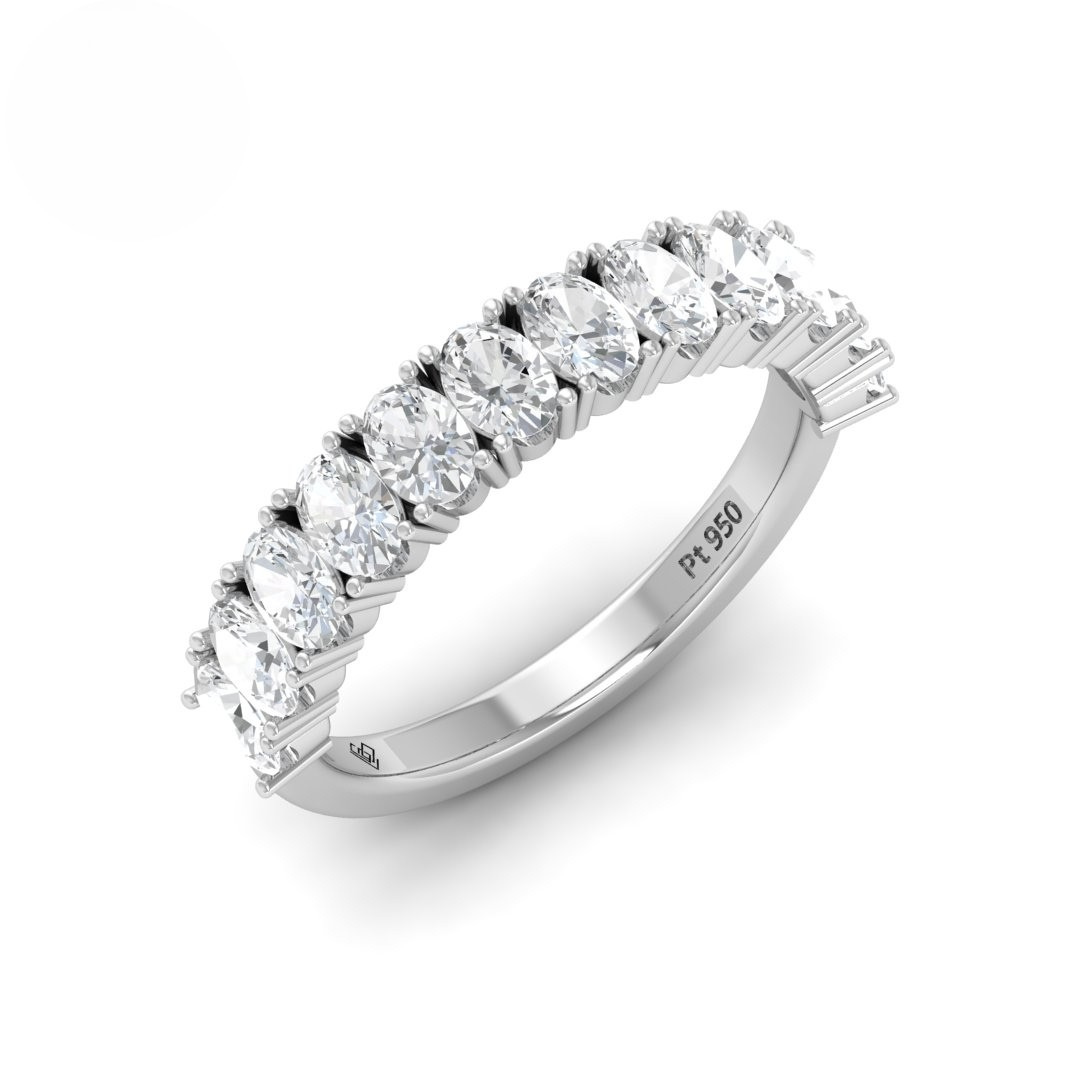 Theodora Oval Cut Diamond Band