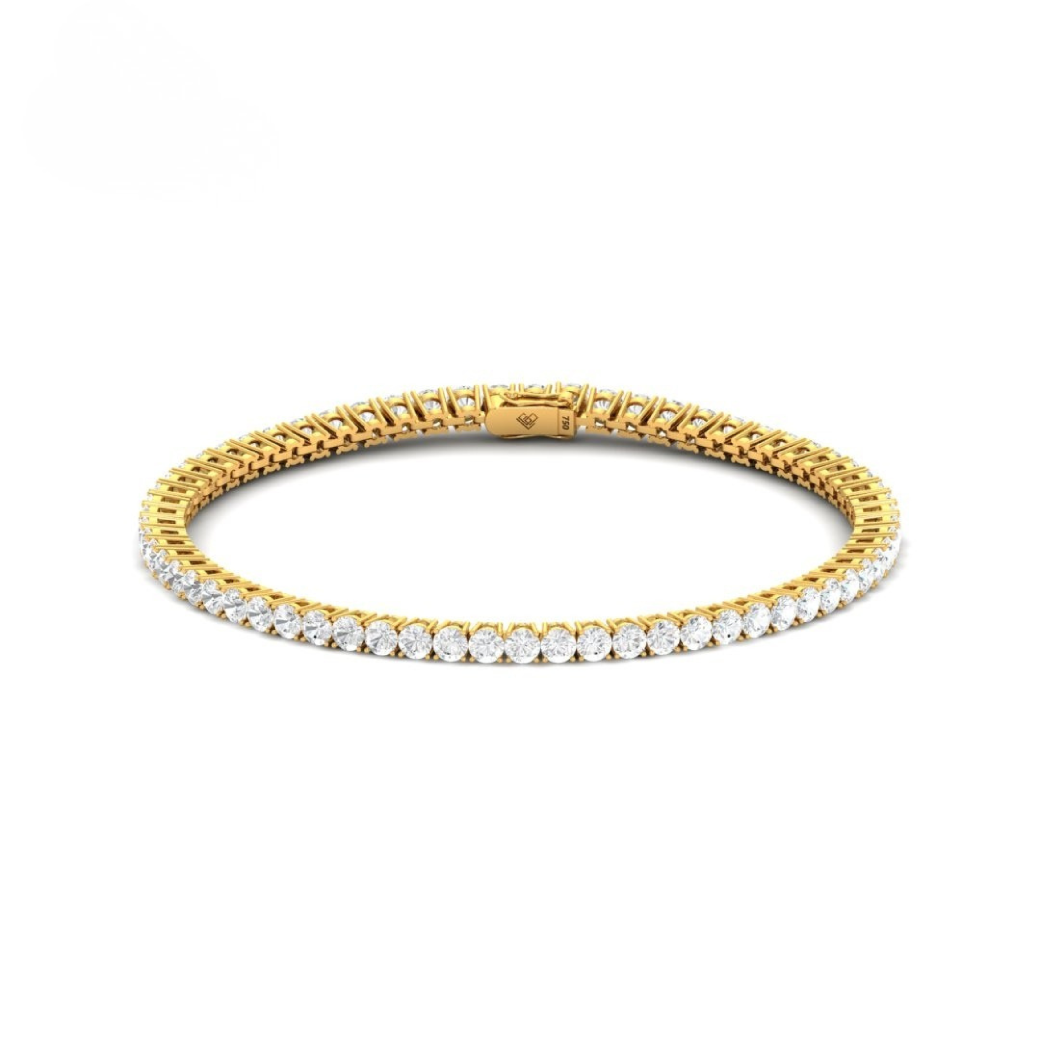 Love Grown Diamonds 4.00ct diamond bracelet in gold with D/E color VS clarity diamonds