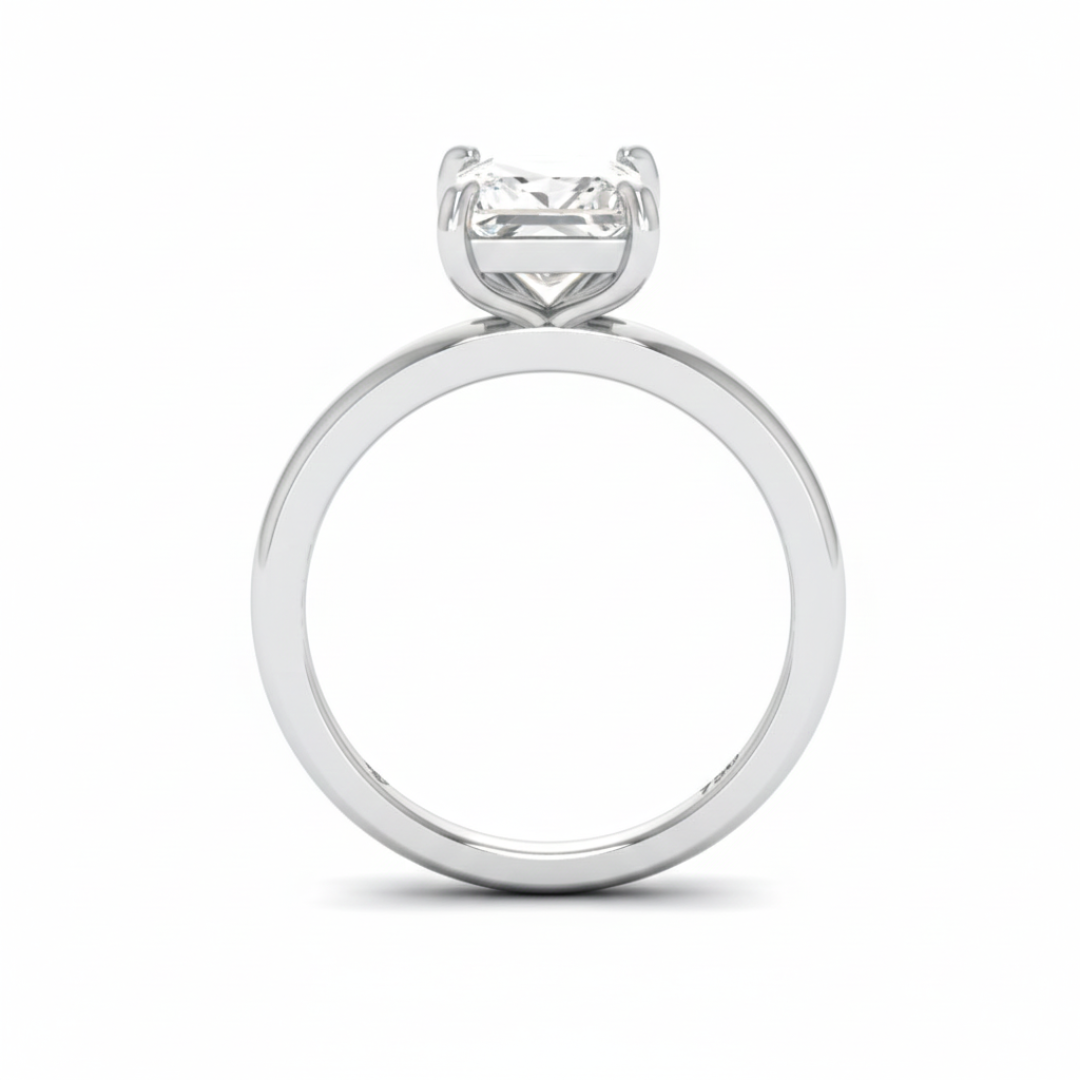 Noémie Solitaire Princess Cut With Diamond Engagement Ring