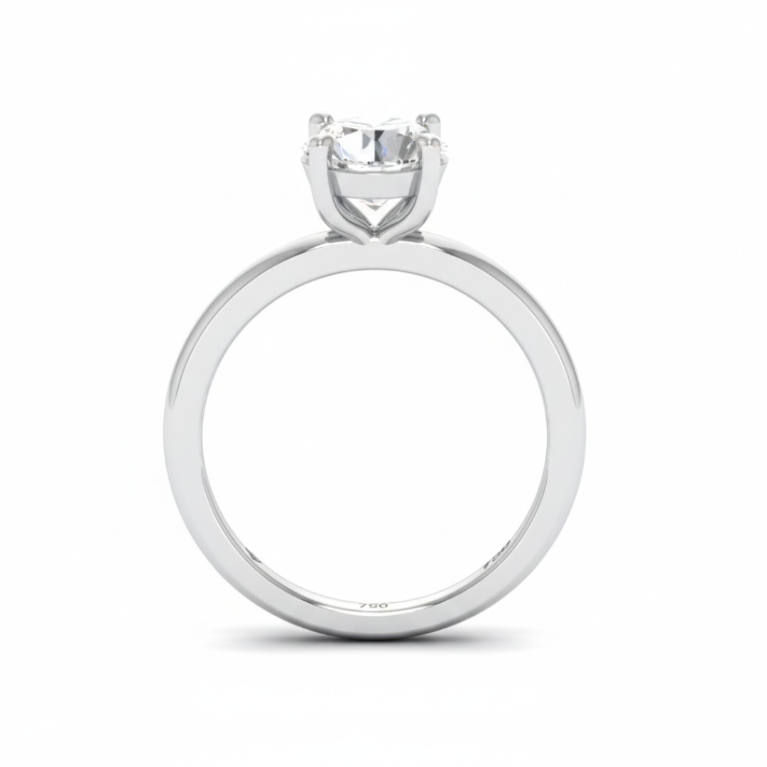 Noémie Solitaire Round Cut With Diamond Engagement Ring