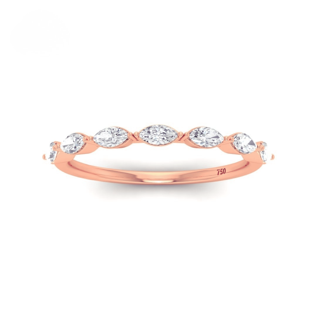 Alice Marquise Cut Diamond Wedding Band