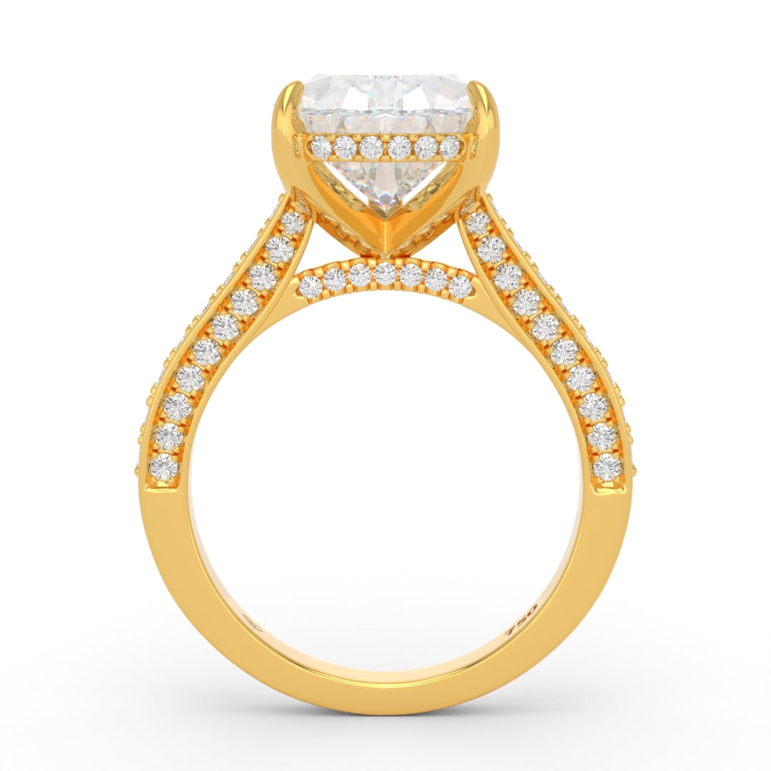 Katherine Pear cut engagement ring 3D Diamond Band