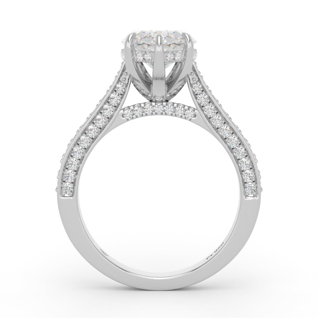 Katherine Marquise cut engagement ring 3D Diamond Band