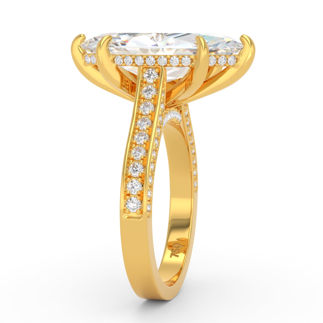 Katherine Marquise cut engagement ring 3D Diamond Band