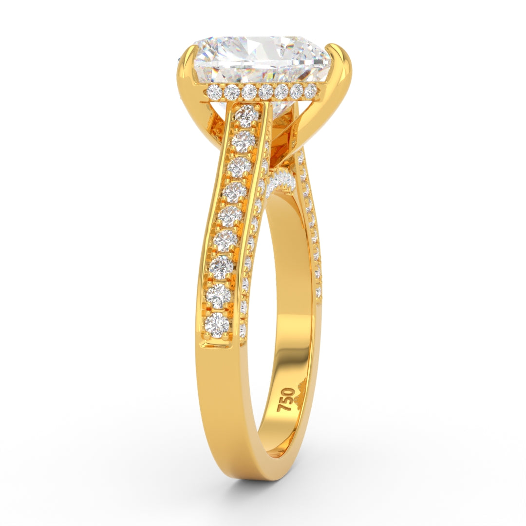 Katherine Heart cut engagement ring 3D Diamond Band