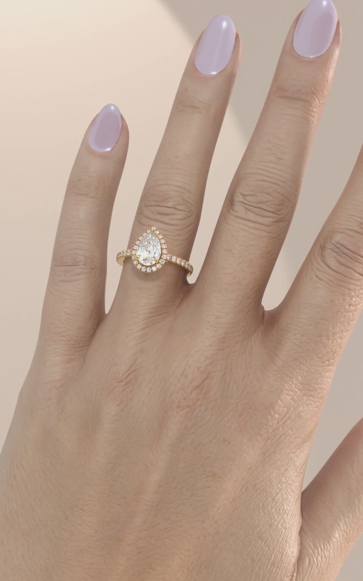 shoulder halo style diamond ring