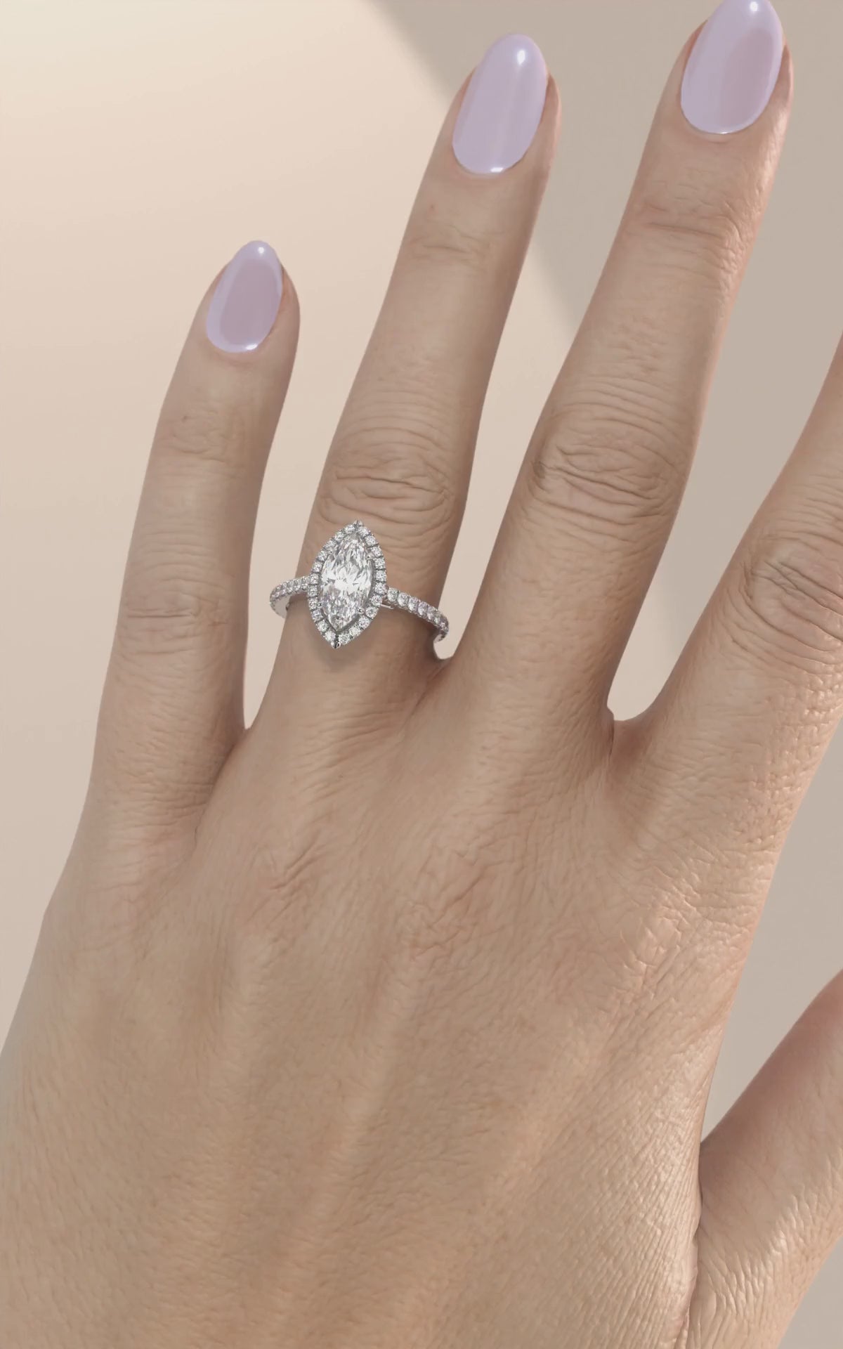 halo style shoulder set diamond ring