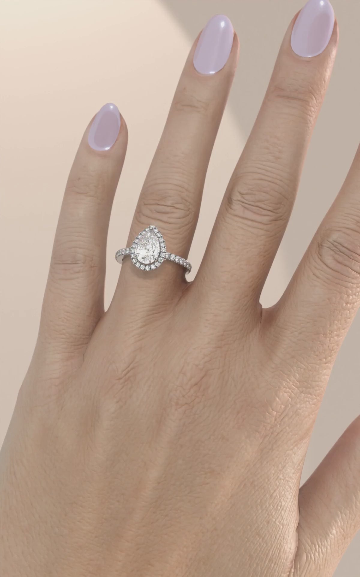 halo style shoulder engagement ring