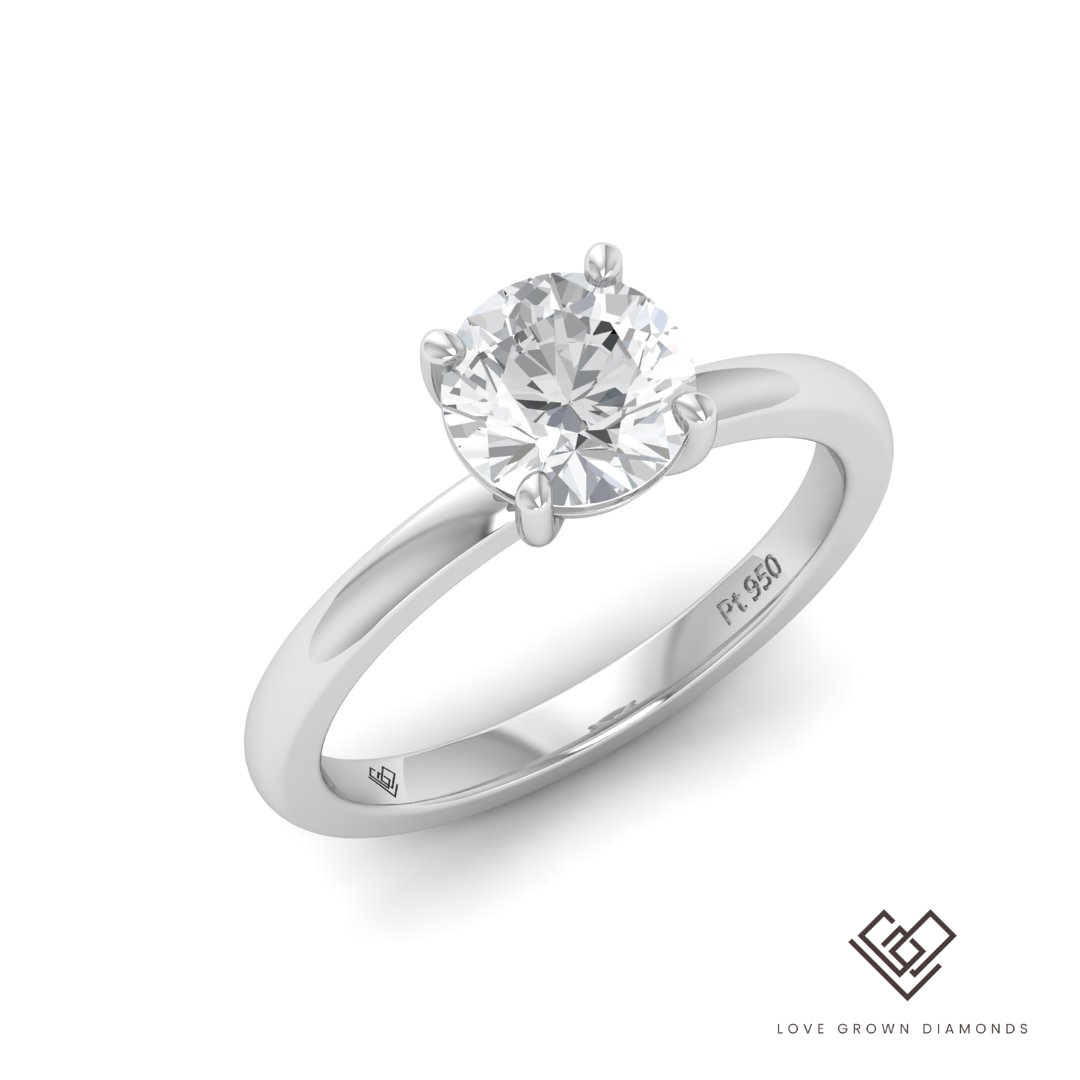 Single band hot sale engagement ring