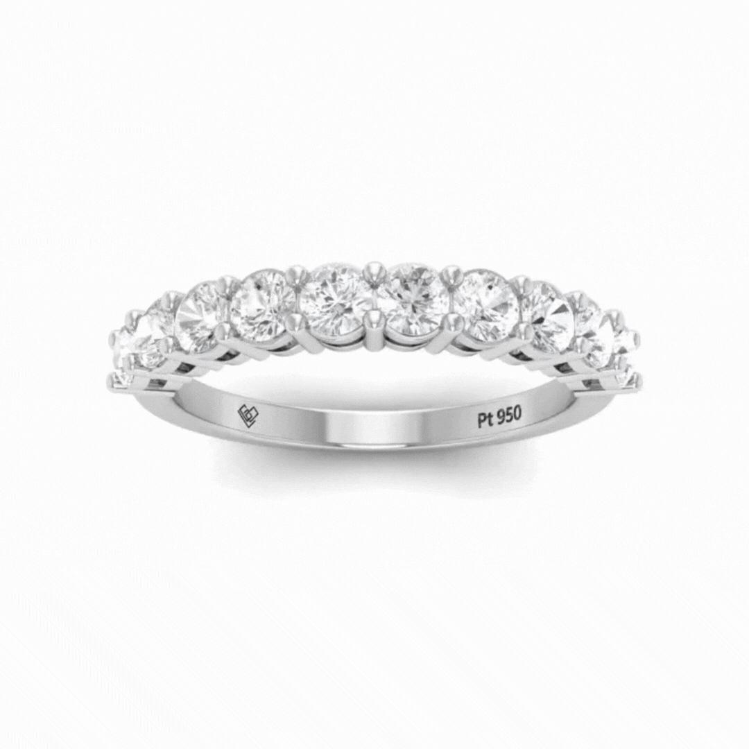 Valentina Round Brilliant Cut Diamond Wedding Band