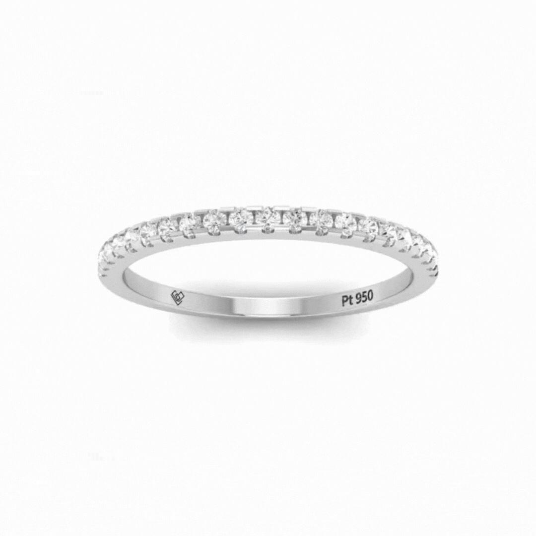 Amelia Round Brilliant Cut Diamond Wedding Band