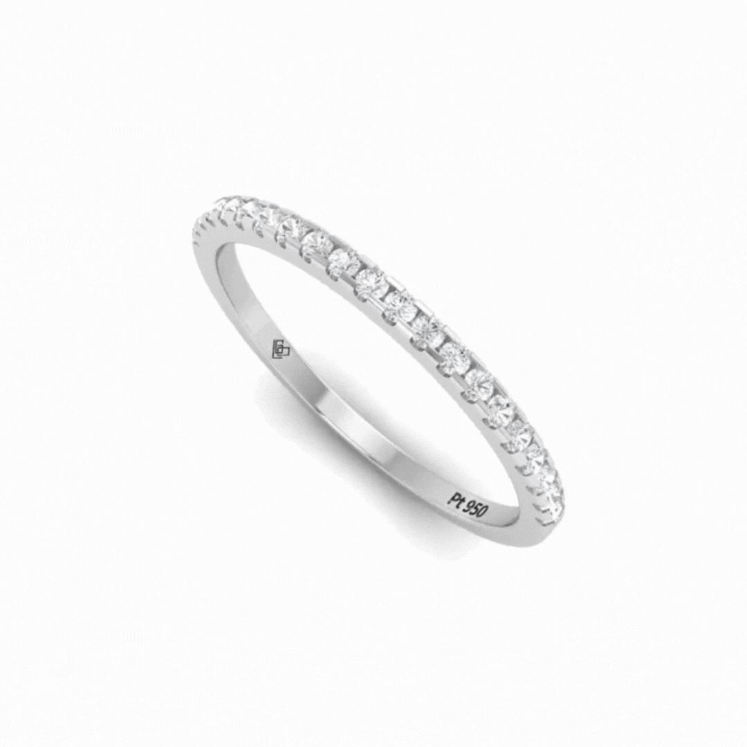 Amelia Round Brilliant Cut Diamond Wedding Band