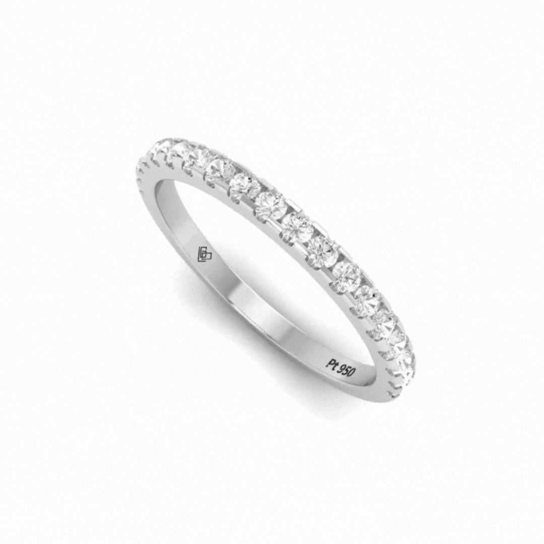 Ophelia Round Brilliant Cut Diamond Wedding Band