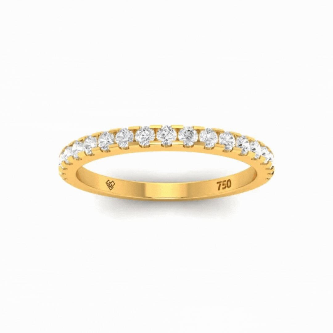 Ophelia Round Brilliant Cut Diamond Wedding Band