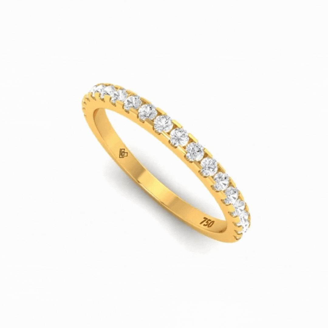 Ophelia Round Brilliant Cut Diamond Wedding Band